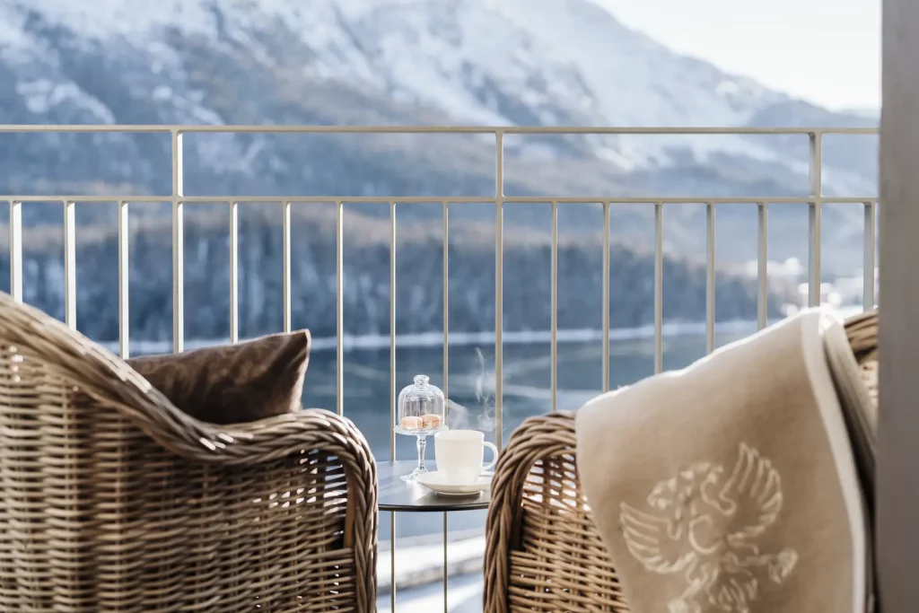 View from the balcony at Carlton St. Moritz