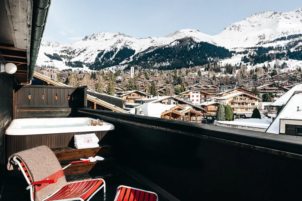 View from balcony at Experimental Chalet Verbier 