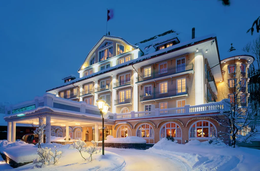 Exterior view of Le Grand Bellevue in Gstaad