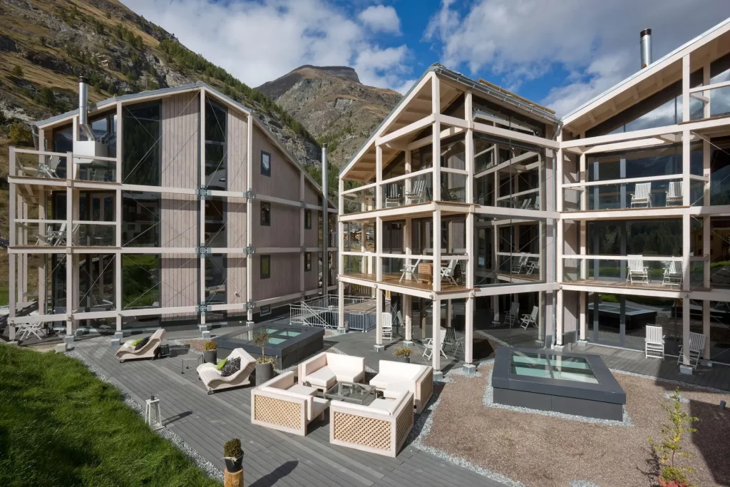 Exterior view of the Matterhorn Focus Hotel in Zermatt