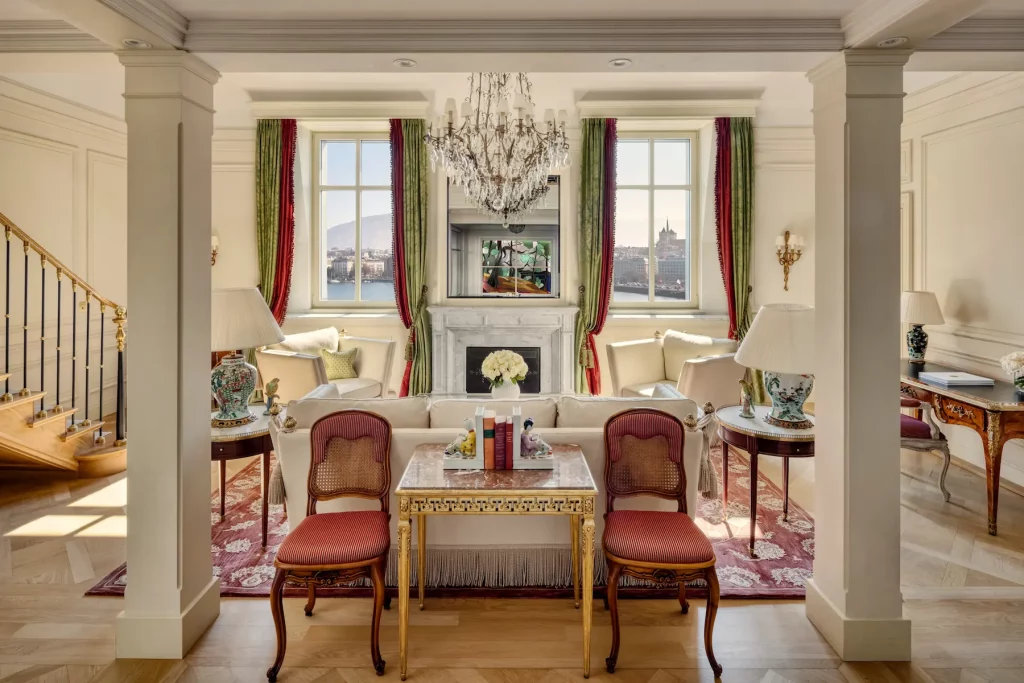 Historic interior at Beau-Rivage Genève