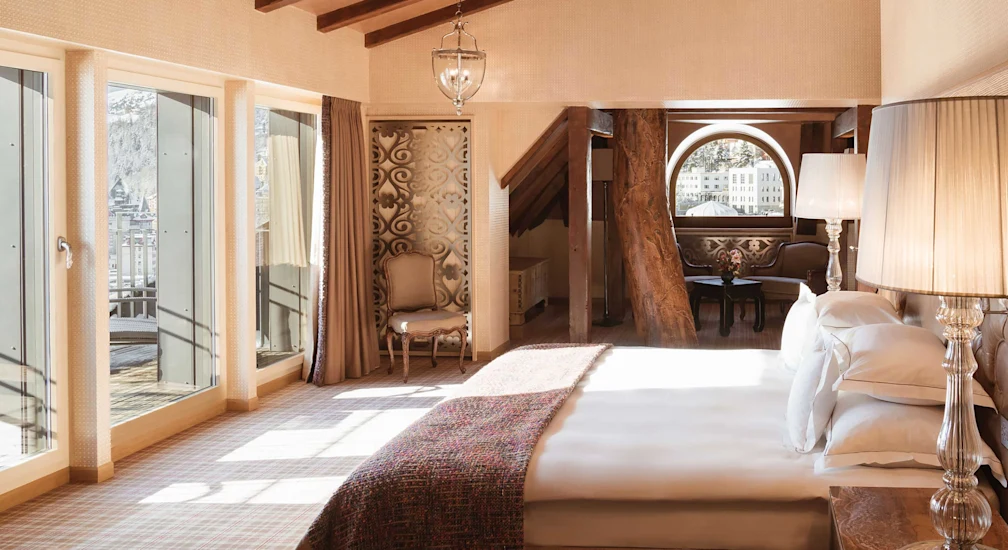 Carlton Penthouse overlooking Lake St. Moritz and the Engadin mountains