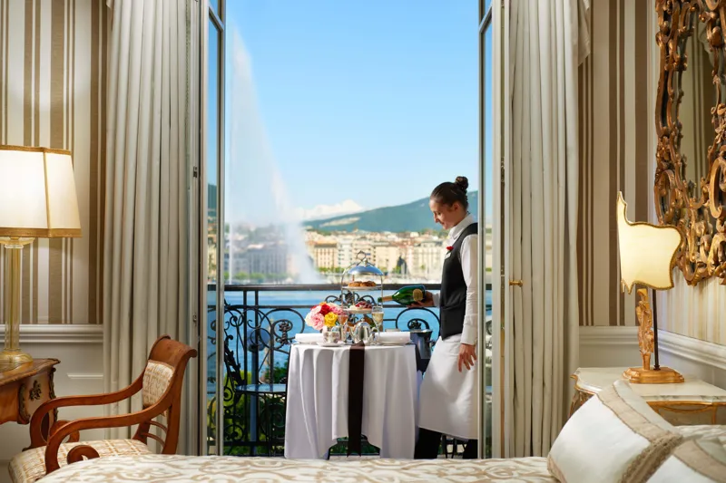 Balcony Service at Hotel d'Angleterre Geneva