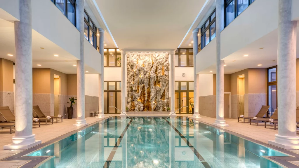 Pool at the Alpine Spa at Grand Hotel des Bains Kempinski