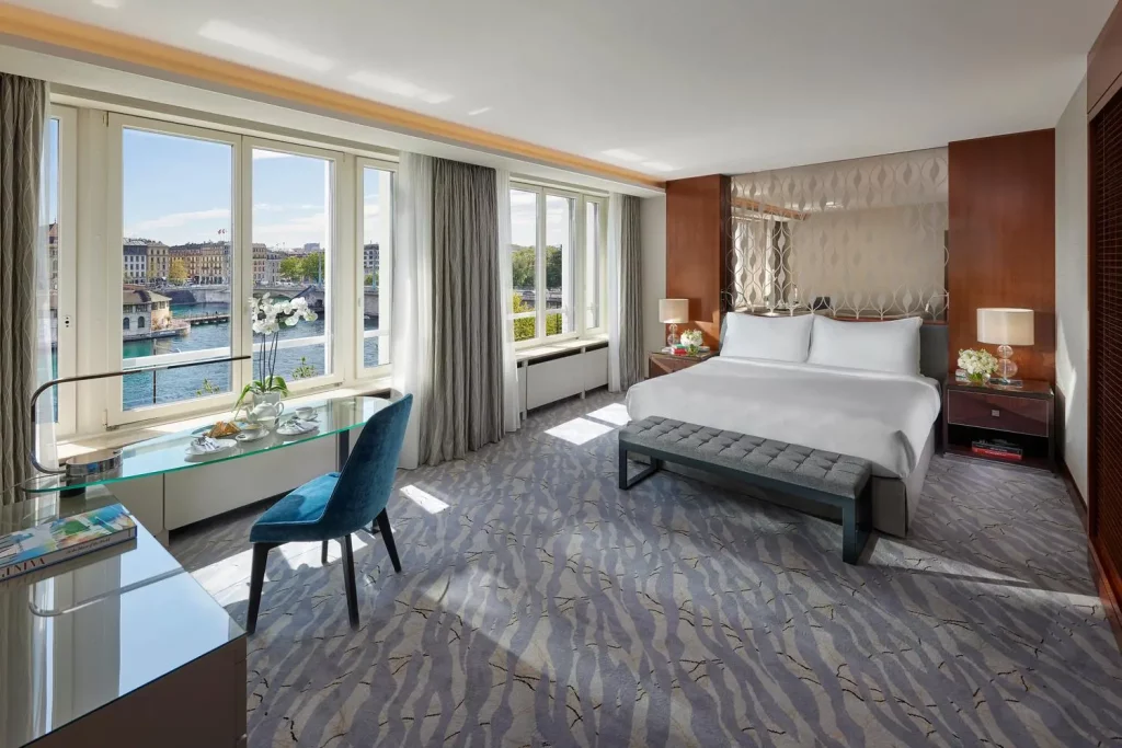 River-view suite at Mandarin Oriental Geneva