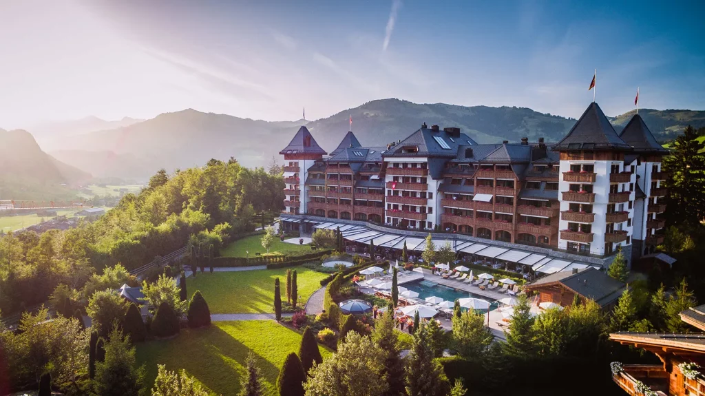 Wide angle of the Alpina Gstaad Switzerland
