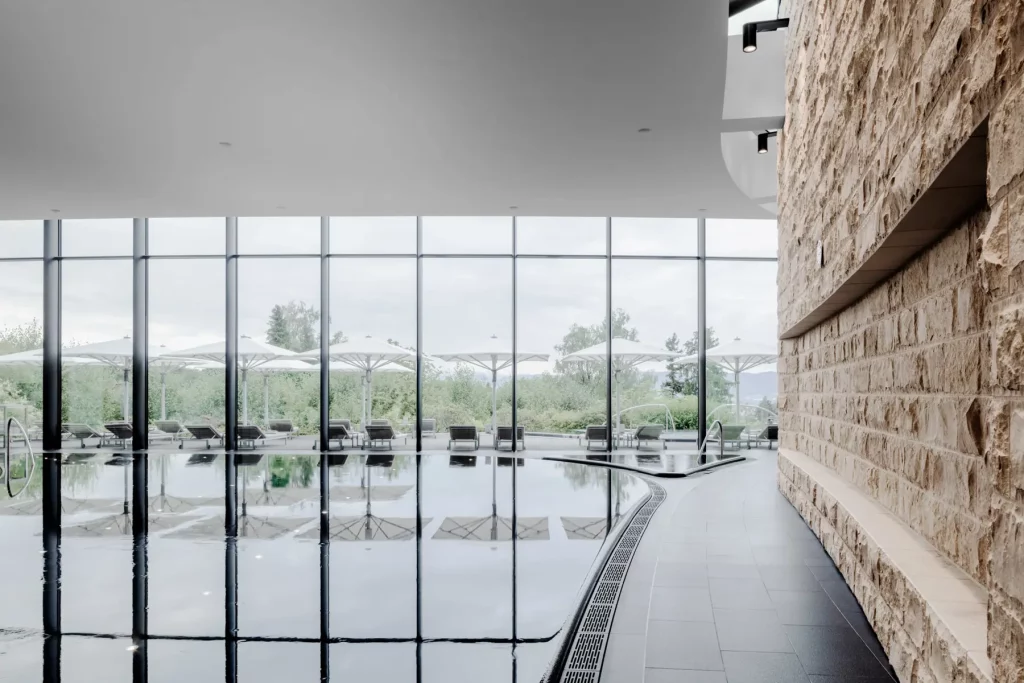 25-metre indoor swimming pool at The Dolder Grand Spa Zurich