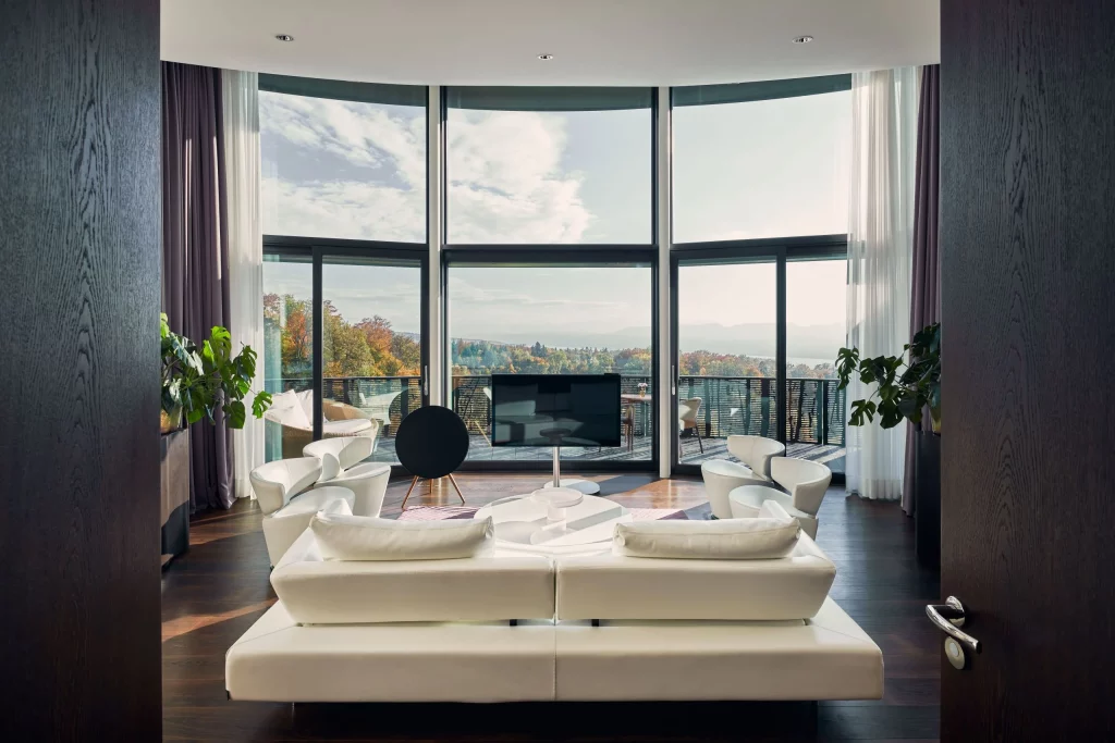 The Golf Suite with with a breathtaking view of Lake Zurich at the Dolder Grand Zurich