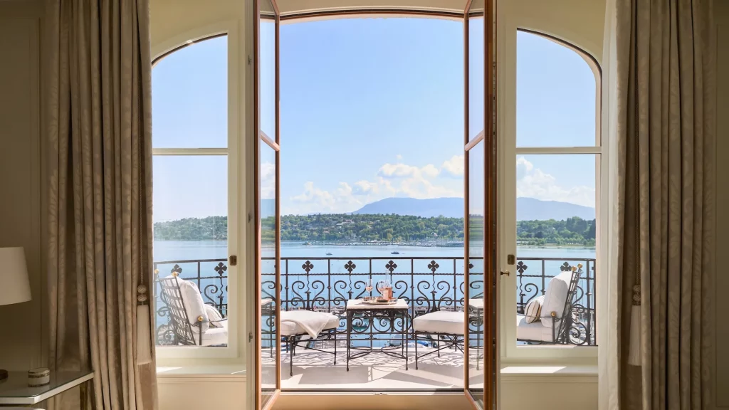 Lake-view suite at The Woodward Geneva