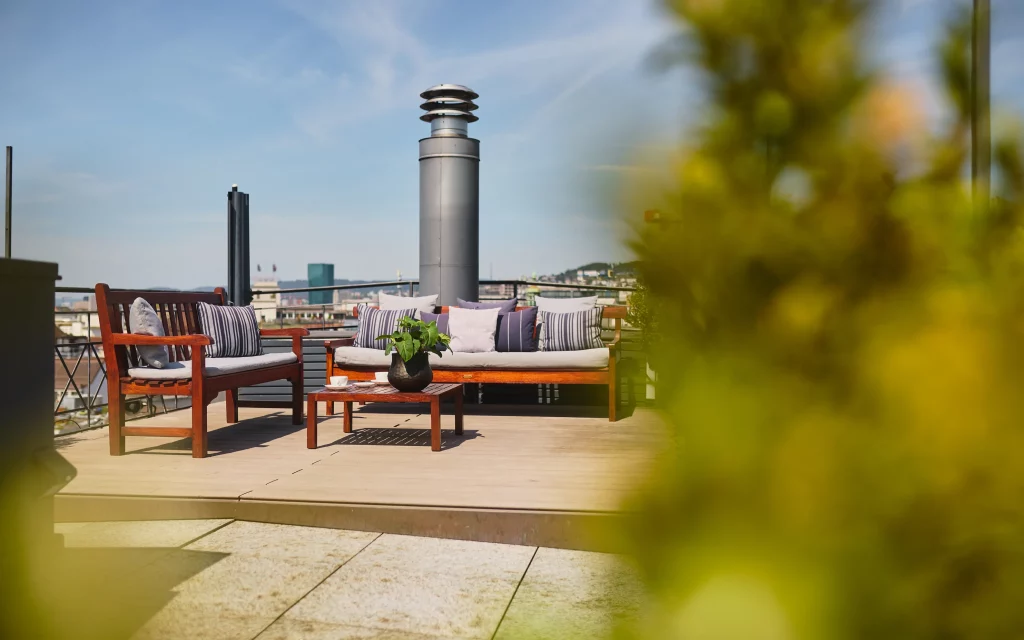 Penthouse Suite with private rooftop terrace at Widder Hotel Zurich