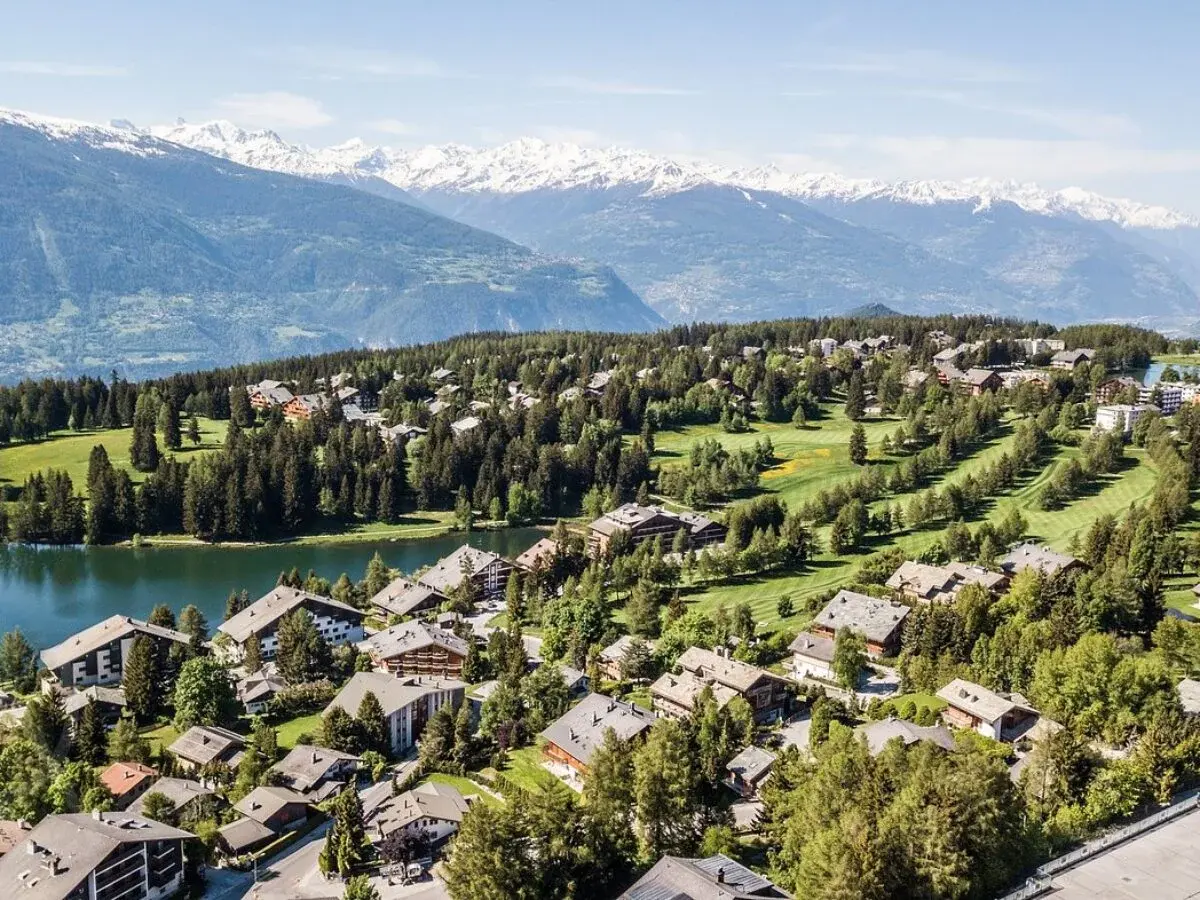 View of Crans-Montana in Switzerland