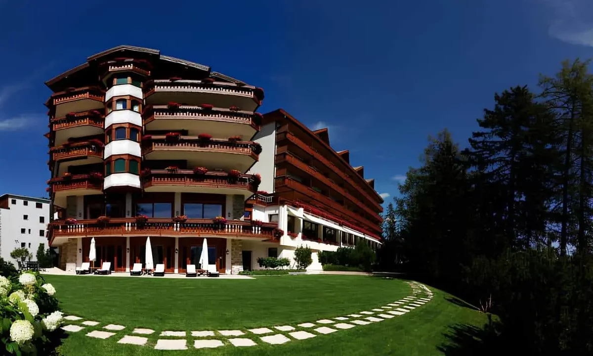 View of the Hotel Royal in Crans-Montana