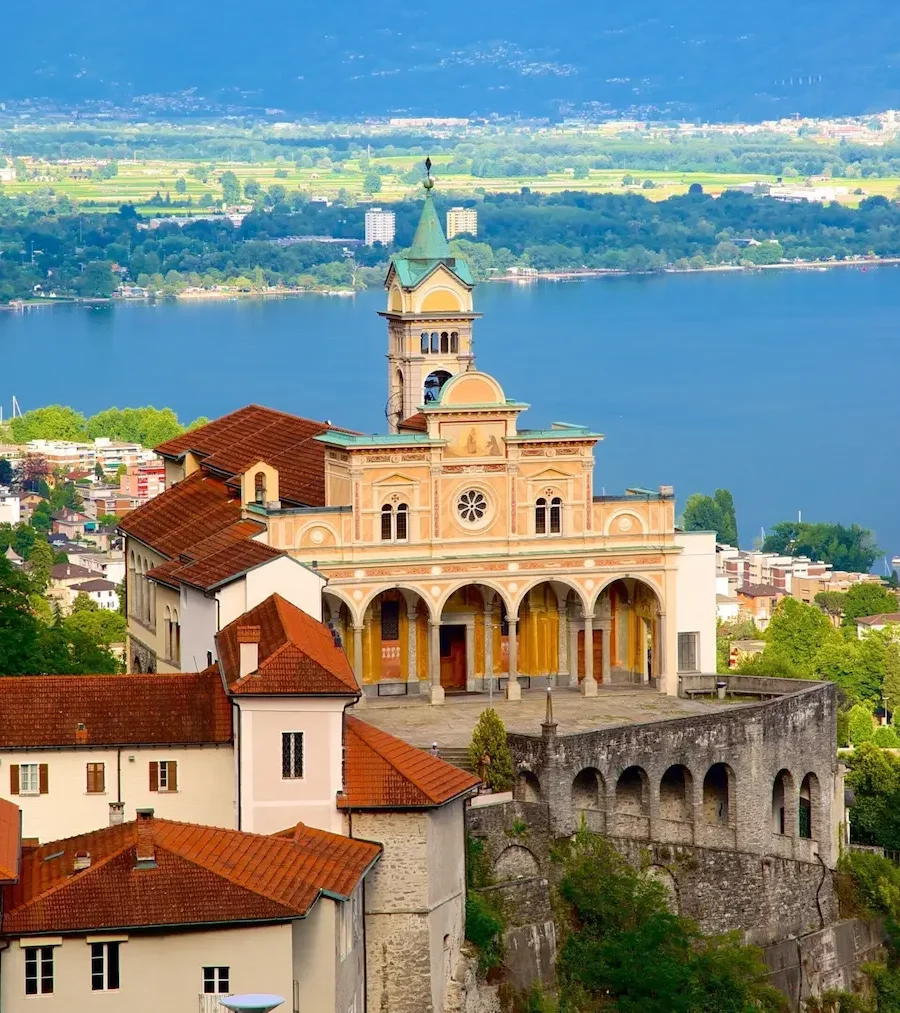 View of the city of Locarno in Switzerland