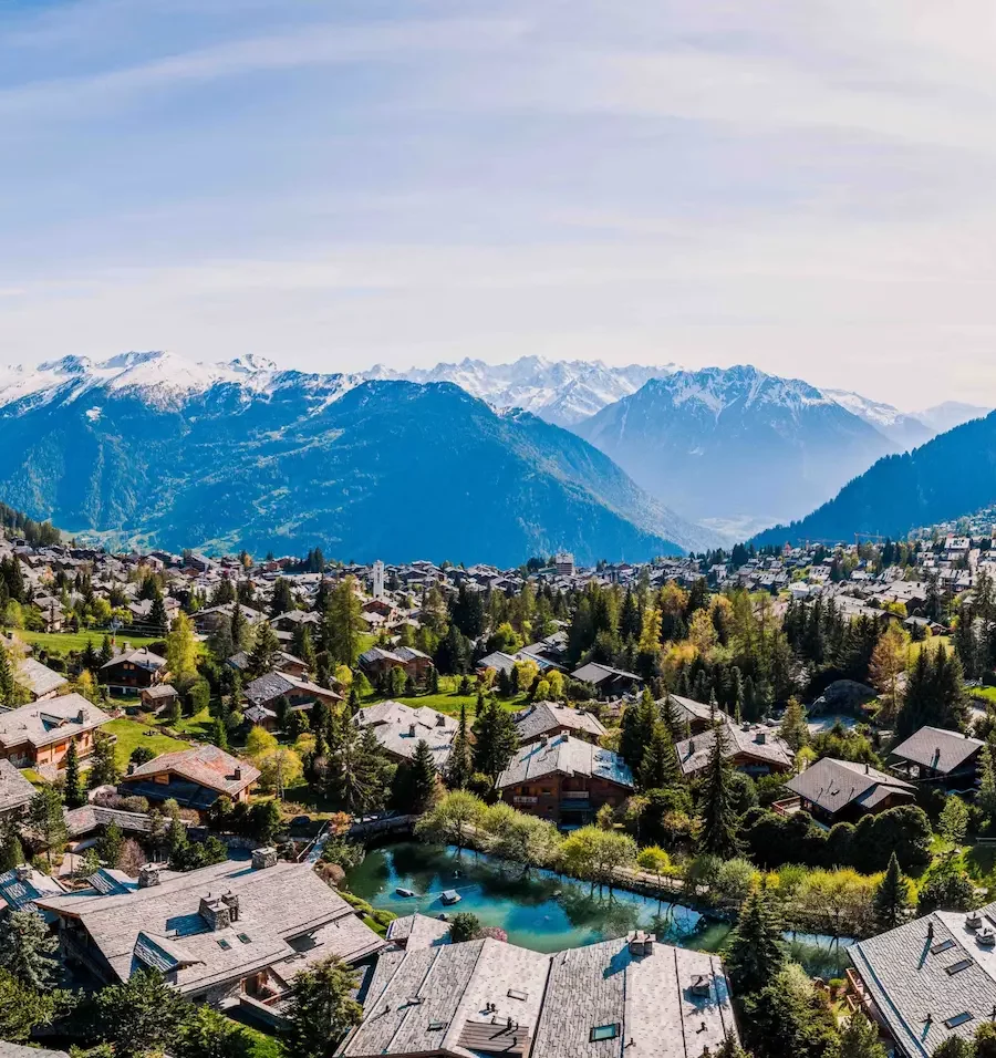 View of Verbier in Switzerland
