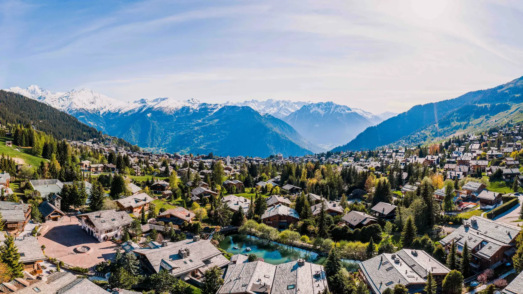 View of Verbier in Switzerland