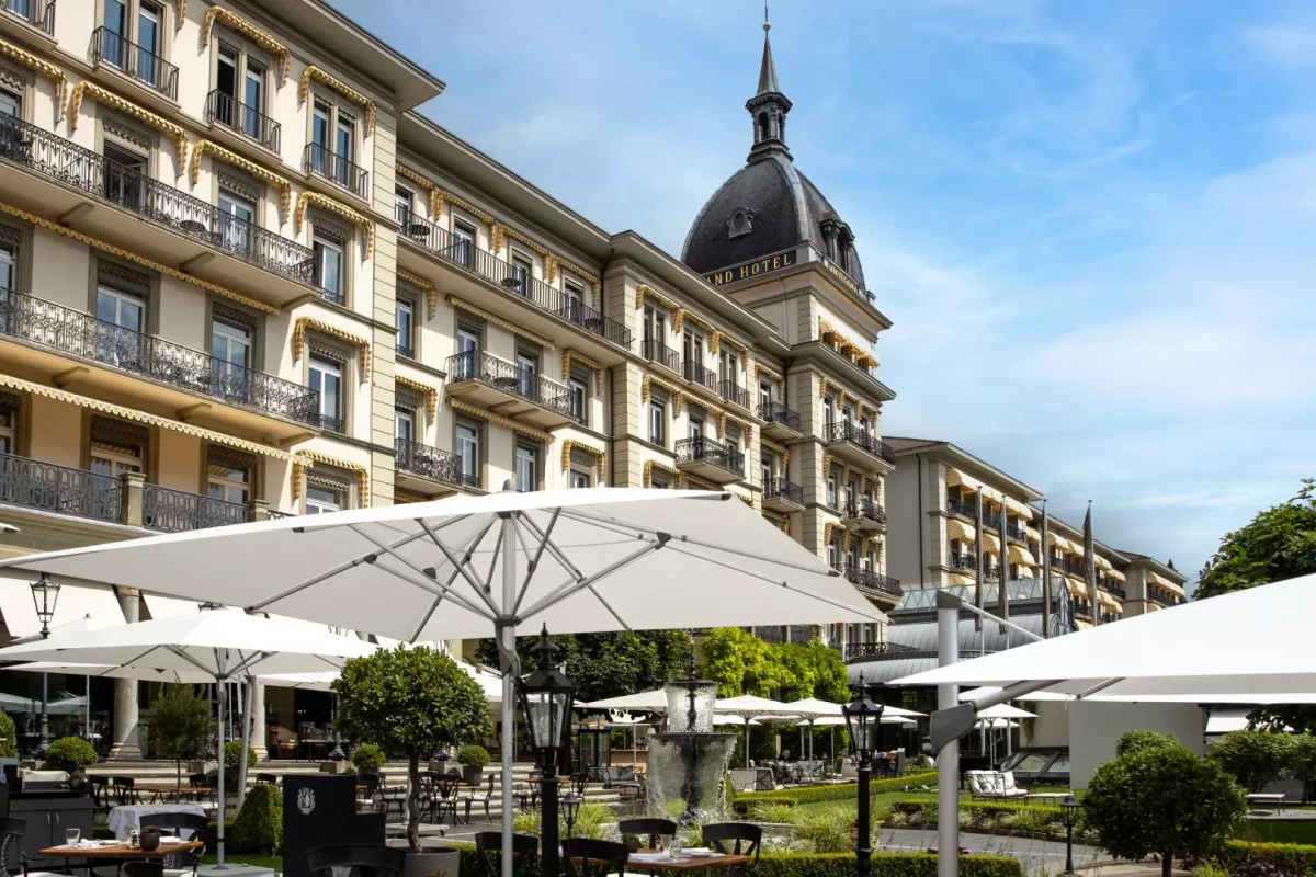 View of Victoria Jungfrau Hotel & Spa hotel in Interlaken