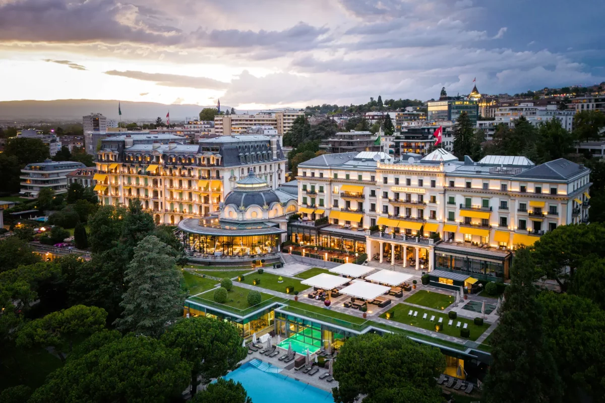Global view of the Beau-Rivage Palace Lausanne