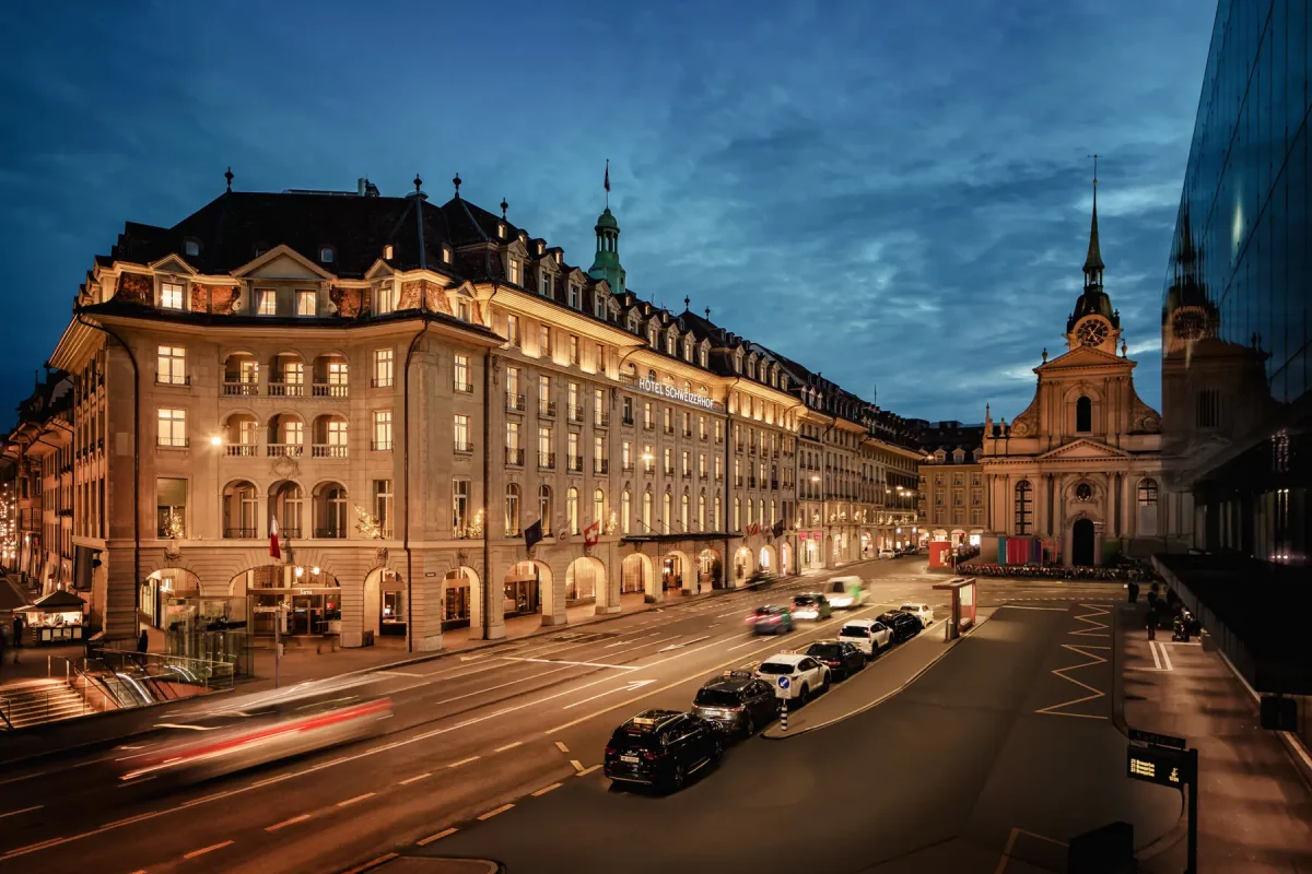 Exterior view of the Hotel Schweizerhof Bern & Spa