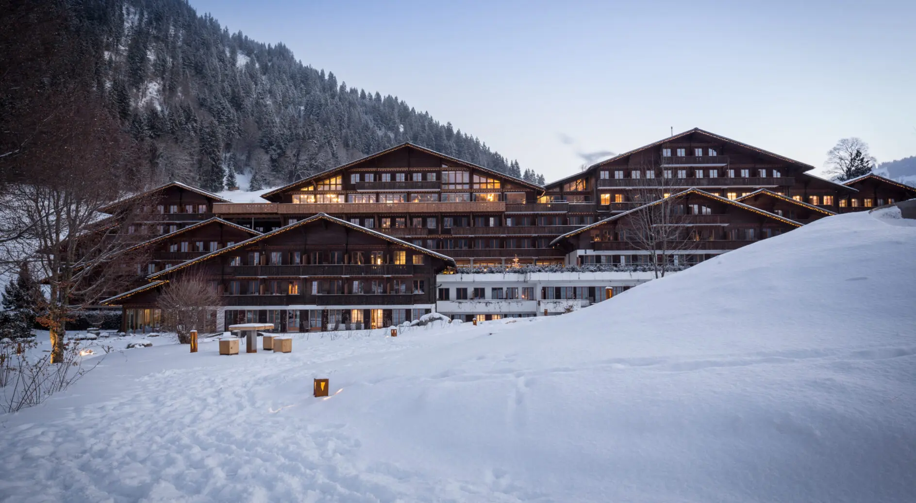 Exterior of HUUS Gstaad Hotel