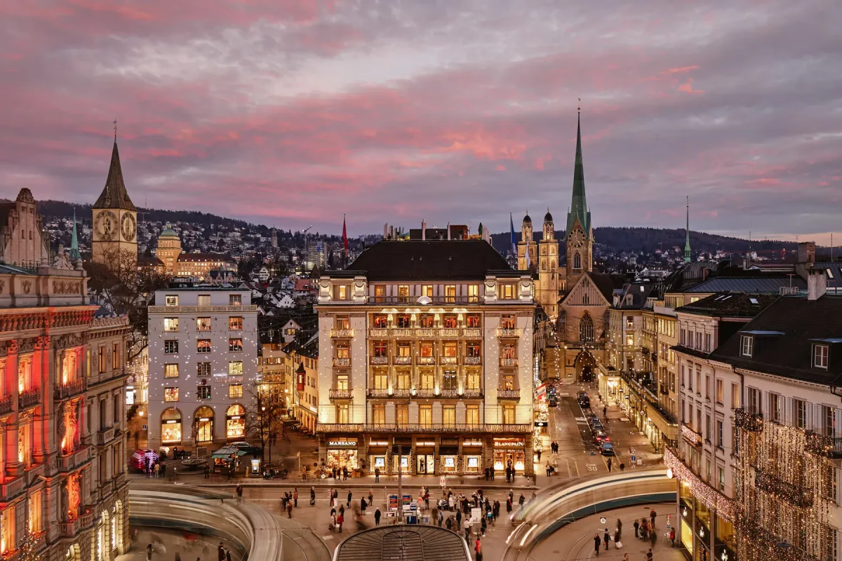 Exterior view of the Mandarin Oriental Savoy, Zurich