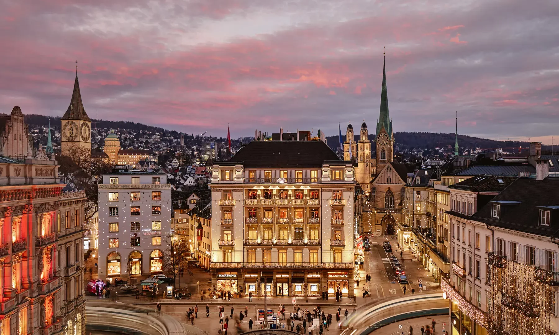 Exterior view of the Mandarin Oriental Savoy, Zurich