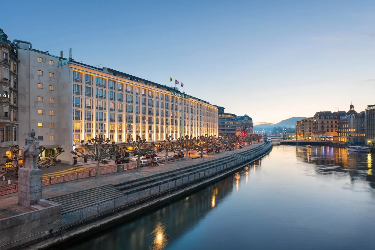 Large view landscape of the Mandarin Oriental Geneva